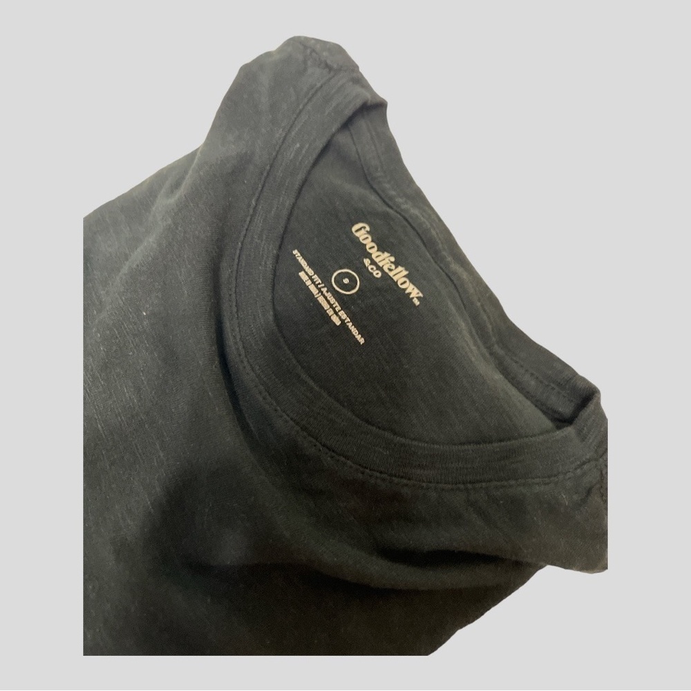 Good fellow & Co Men’s Pocket Tee Shirt, Black, Size S - Picture 3 of 4